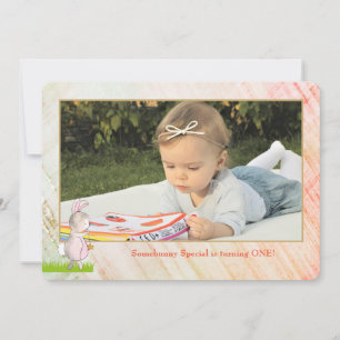 Invitation à l'anniversaire de la photo Somebunny