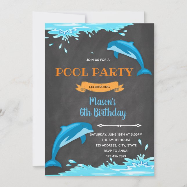 Invitation à l'anniversaire de la plage de la pisc (Devant)