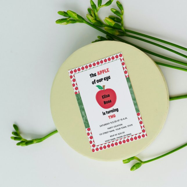 Invitation à l'anniversaire de la pomme (Créateur téléchargé)