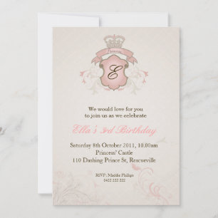 Invitation à l'anniversaire de la princesse