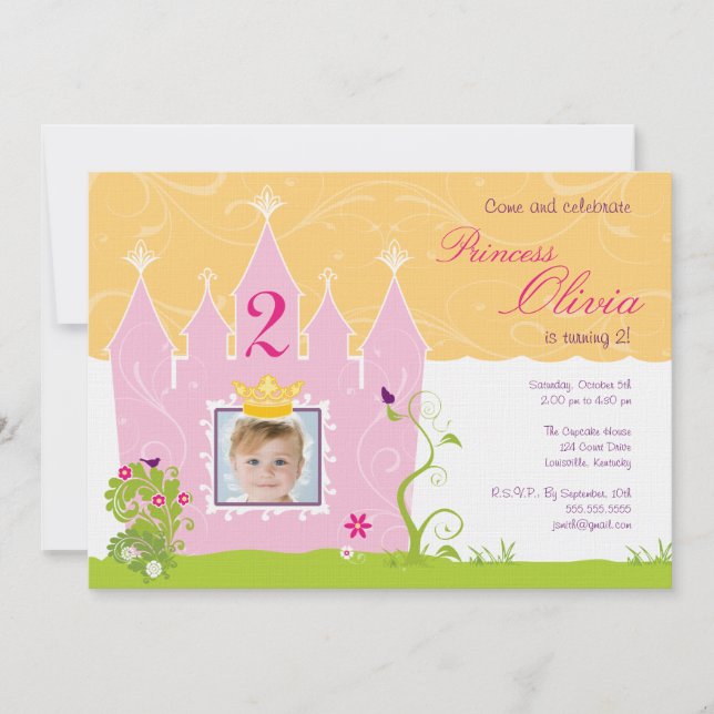 Invitation à l'anniversaire de la princesse (Devant)