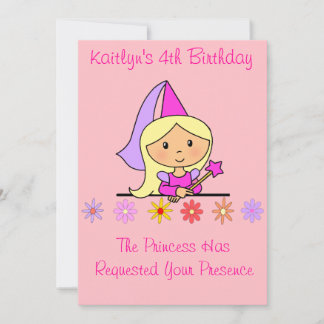 Invitation à l'anniversaire de la princesse