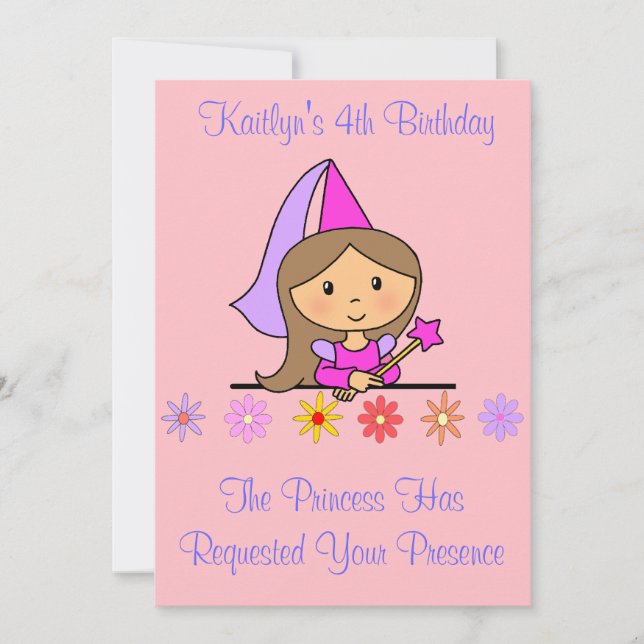 Invitation à l'anniversaire de la princesse (Devant)