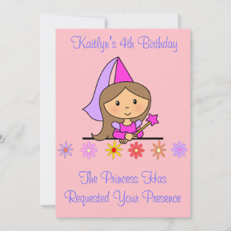 Invitation à l'anniversaire de la princesse