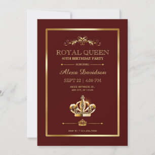 Invitation à l'anniversaire de la Reine de la Cour