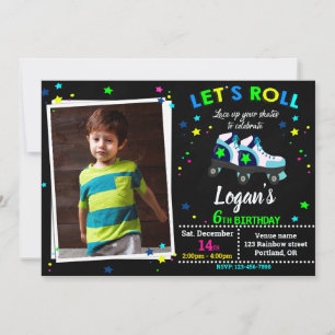 Invitation à l'anniversaire de la Roller Invitatio