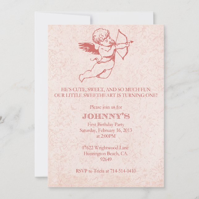 Invitation à l'anniversaire de la Saint-Valentin|  (Devant)