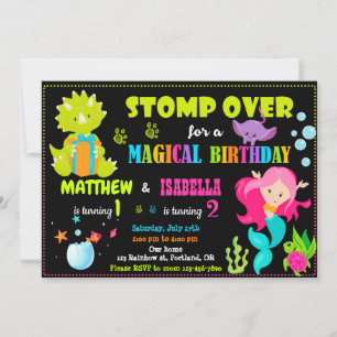 Invitation à l'anniversaire de la Sirène et du din