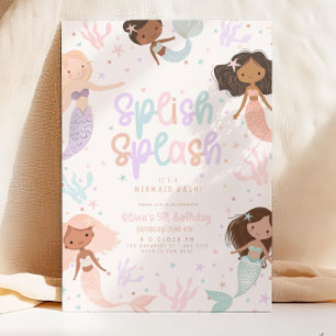 Invitation à l'anniversaire de la Sirène modifiabl