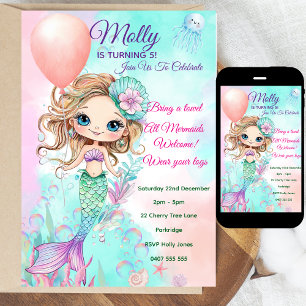 Invitation à l'anniversaire de la Sirène - Personn