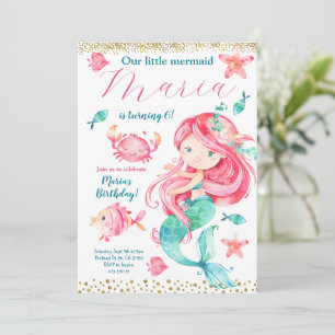 Invitation à l'anniversaire de la Sirène rose d'or