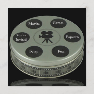 Invitation à l'anniversaire de la soirée cinéma