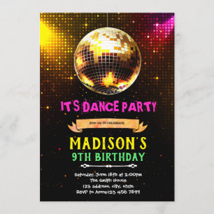Invitation à l'anniversaire de la soirée disco
