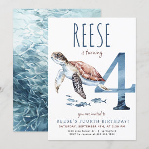 Invitation à l'anniversaire de la Tortue de mer