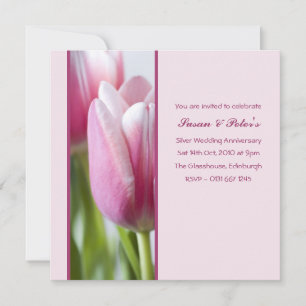 Invitation à l'anniversaire de la tulipe rose