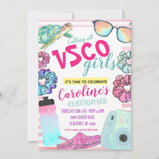 Invitation A L Anniversaire De La Vsco Projet D A Zazzle Fr