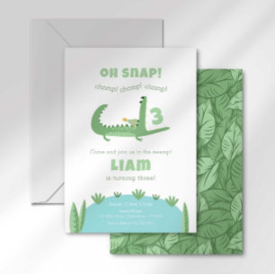 Invitation à l'anniversaire de l'alligator