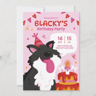 Invitation à l'anniversaire de l'animal de chien t