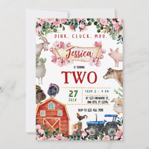 Invitation à l'anniversaire de l'animal de ferme