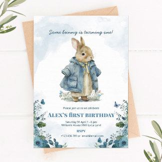 Invitation à l'anniversaire de lapin, un lapin....