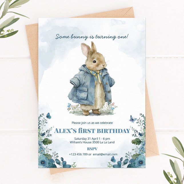 Invitation à l'anniversaire de lapin, un lapin.... (Créateur téléchargé)