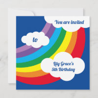 Invitation à l'anniversaire de l'arc-en-ciel perso