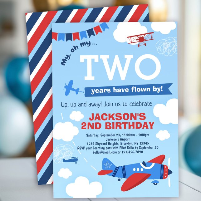 Invitation à l'anniversaire de l'avion (Créateur téléchargé)
