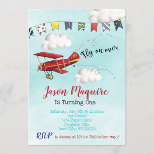 Invitation à l'anniversaire de l'avion pour le 1er