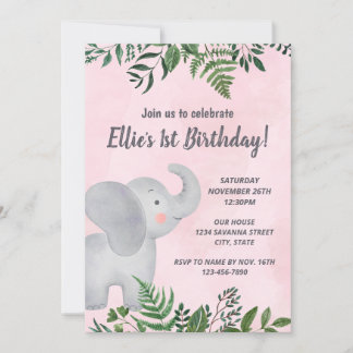 Invitation à l'anniversaire de l'éléphant