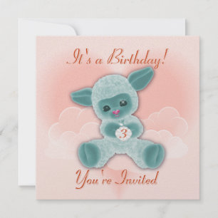 Invitation à l'anniversaire de l'enfant agneau et