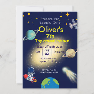 Invitation à l'anniversaire de l'espace - Fête de 
