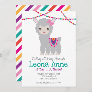 Invitations De Lama Anniversaires Zazzle Fr