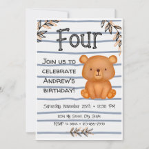 Invitation à l'anniversaire de l'ours