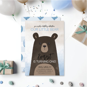 Invitation à l'anniversaire de l'ours bébé avec Ba