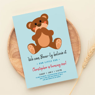Invitation à l'anniversaire de l'ours en peluche