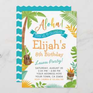 Invitation à l'anniversaire de Luau