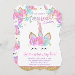 Invitation à l'anniversaire de l'Unicorn