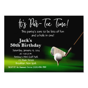Invitations Faire Part Cartes Anniversaire Golf Zazzle Fr