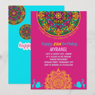 Invitation à l'anniversaire de Mandala