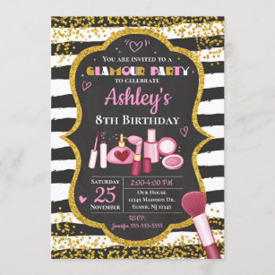 Invitations Faire Part Cartes Anniversaire Maquillage Zazzle Fr