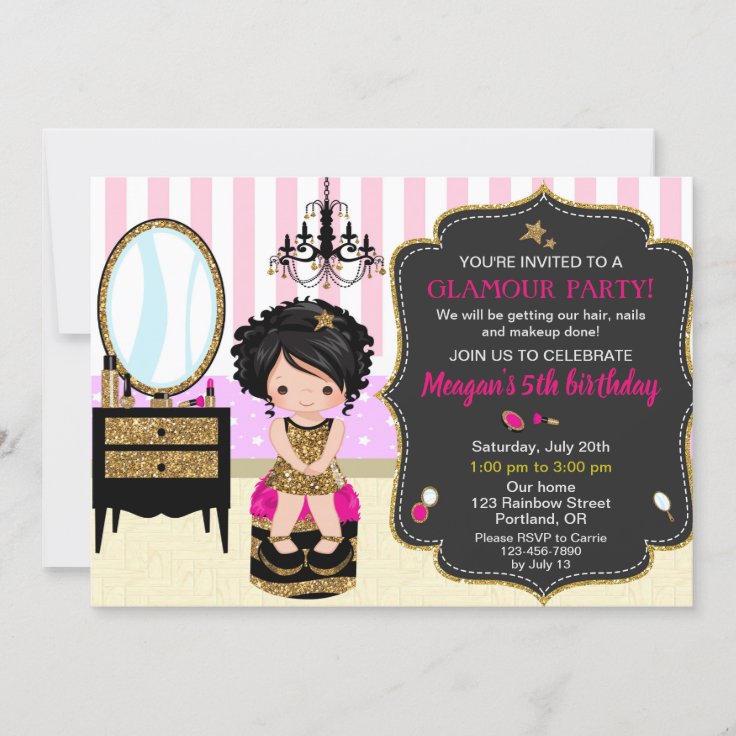 Invitation A L Anniversaire De Maquillage Invitati Zazzle Fr