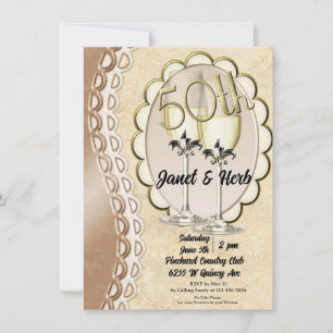 Invitation à l'anniversaire de mariage de 50 ans