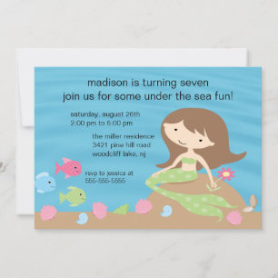 Invitation à l'anniversaire de Mermaid