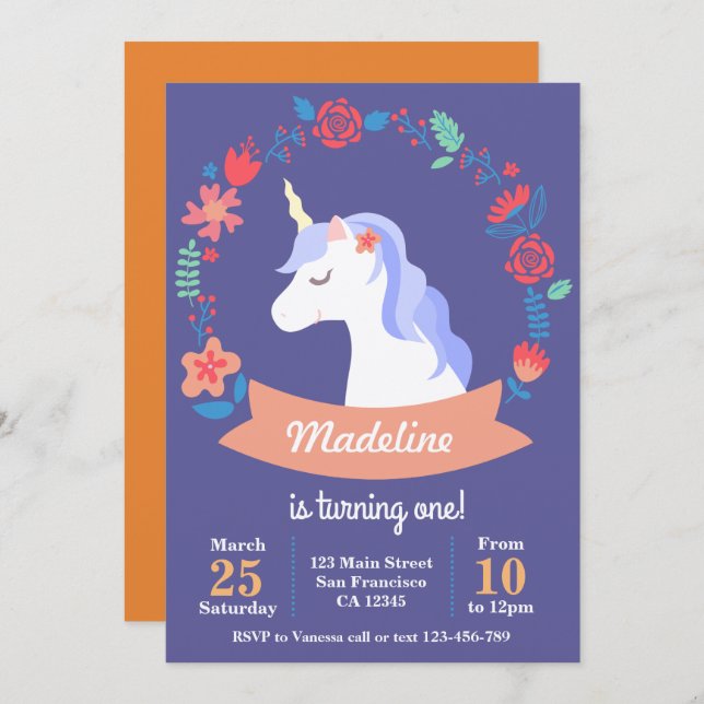 Invitation à l'anniversaire de naissance à la lico (Devant / Derrière)