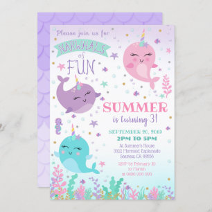 Invitation à l'anniversaire de Narwhal