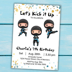 Invitation à l'anniversaire de Ninja - Ninja Party