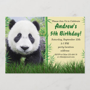 Invitation à l'anniversaire de Panda