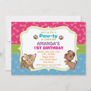 Invitation à l'anniversaire de Pawty