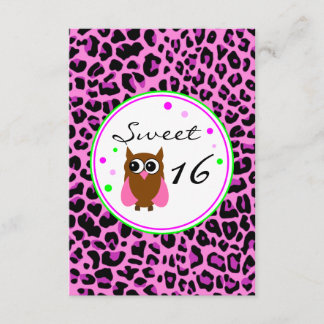 Invitation à l'anniversaire de Pink Animalier Swee