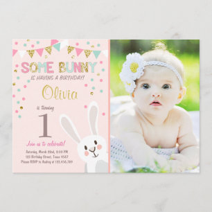 Invitation à l'anniversaire de printemps de Bunny
